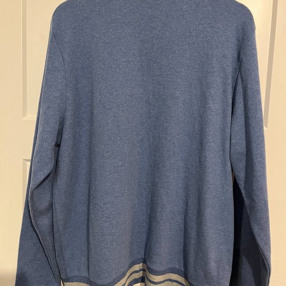 Rock the Zip Front Varsity Cardigan Sweater in Cool Blue from J. McLaughlin - Picture 3 of 8